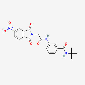 N-(tert-butyl)-3-{[(5-nitro-1,3-dioxo-1,3-dihydro-2H-isoindol-2-yl)acetyl]amino}benzamide