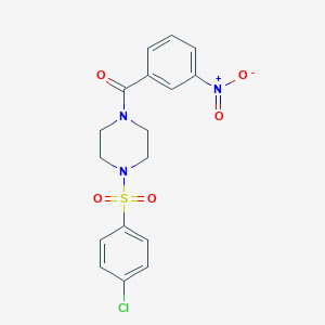 1-(4-CHLOROBENZENESULFONYL)-4-(3-NITROBENZOYL)PIPERAZINE