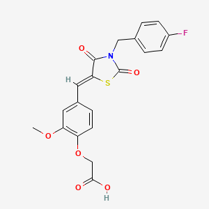 (4-{(Z)-[3-(4-fluorobenzyl)-2,4-dioxo-1,3-thiazolidin-5-ylidene]methyl}-2-methoxyphenoxy)acetic acid