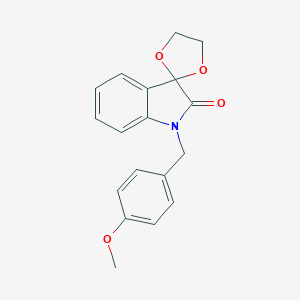 molecular formula C18H17NO4 B368157 1'-(4-Methoxybenzyl)-1',2'-dihydrospiro([1,3]dioxolane-2,3'-indole)-2'-one CAS No. 883659-42-5