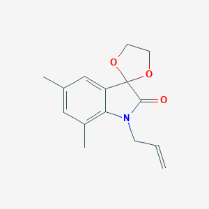 molecular formula C15H17NO3 B368158 5',7'-Dimethyl-1'-prop-2-enylspiro[1,3-dioxolane-2,3'-indole]-2'-one CAS No. 883646-01-3