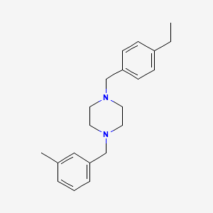 molecular formula C21H28N2 B3681580 1-(4-ethylbenzyl)-4-(3-methylbenzyl)piperazine 