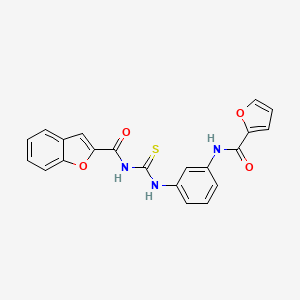 N-[3-({[(1-BENZOFURAN-2-YL)FORMAMIDO]METHANETHIOYL}AMINO)PHENYL]FURAN-2-CARBOXAMIDE