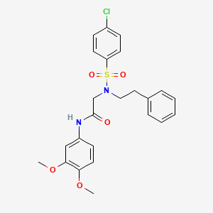 2-[(4-chlorophenyl)sulfonyl-(2-phenylethyl)amino]-N-(3,4-dimethoxyphenyl)acetamide