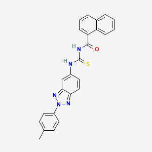 N-{[2-(4-methylphenyl)-2H-benzotriazol-5-yl]carbamothioyl}naphthalene-1-carboxamide