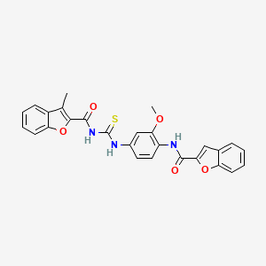 N-[[4-(1-benzofuran-2-carbonylamino)-3-methoxyphenyl]carbamothioyl]-3-methyl-1-benzofuran-2-carboxamide