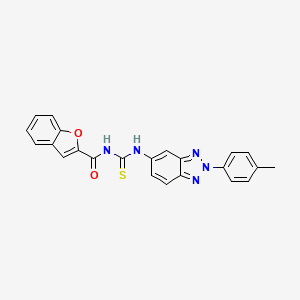 1-(1-BENZOFURAN-2-CARBONYL)-3-[2-(4-METHYLPHENYL)-2H-1,2,3-BENZOTRIAZOL-5-YL]THIOUREA