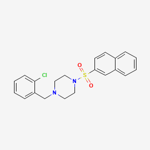 molecular formula C21H21ClN2O2S B3681689 1-(2-chlorobenzyl)-4-(2-naphthylsulfonyl)piperazine 