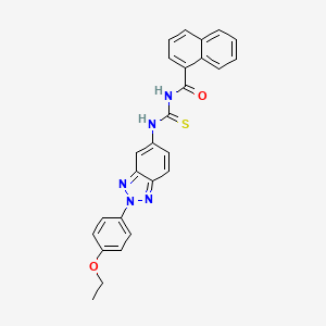 N-{[2-(4-ethoxyphenyl)-2H-benzotriazol-5-yl]carbamothioyl}naphthalene-1-carboxamide