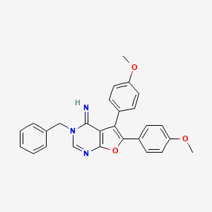 3-BENZYL-5,6-BIS(4-METHOXYPHENYL)-3H,4H-FURO[2,3-D]PYRIMIDIN-4-IMINE