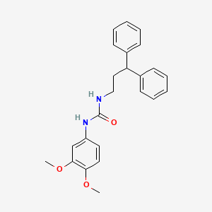 molecular formula C24H26N2O3 B3681740 1-(3,4-Dimethoxyphenyl)-3-(3,3-diphenylpropyl)urea 