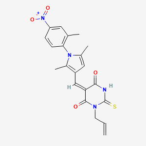 1-allyl-5-{[2,5-dimethyl-1-(2-methyl-4-nitrophenyl)-1H-pyrrol-3-yl]methylene}-2-thioxodihydro-4,6(1H,5H)-pyrimidinedione