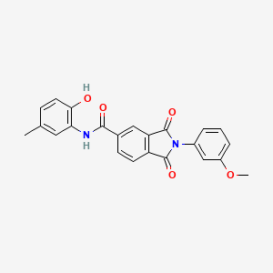 N-(2-hydroxy-5-methylphenyl)-2-(3-methoxyphenyl)-1,3-dioxo-2,3-dihydro-1H-isoindole-5-carboxamide