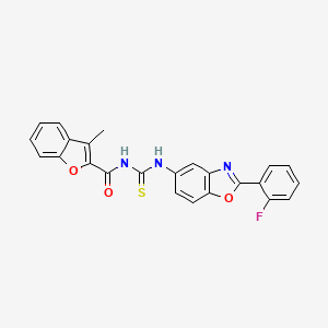 1-[2-(2-FLUOROPHENYL)-1,3-BENZOXAZOL-5-YL]-3-(3-METHYL-1-BENZOFURAN-2-CARBONYL)THIOUREA