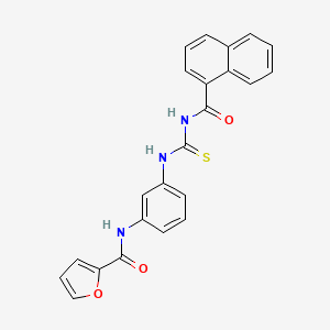 N-(3-{[(naphthalen-1-ylcarbonyl)carbamothioyl]amino}phenyl)furan-2-carboxamide