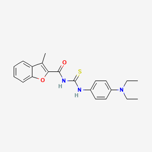 N-{[4-(diethylamino)phenyl]carbamothioyl}-3-methyl-1-benzofuran-2-carboxamide