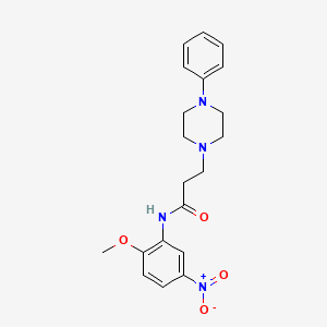 N-(2-methoxy-5-nitrophenyl)-3-(4-phenylpiperazin-1-yl)propanamide