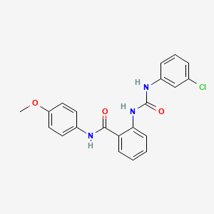 2-({[(3-chlorophenyl)amino]carbonyl}amino)-N-(4-methoxyphenyl)benzamide