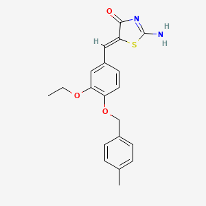 (5Z)-5-({3-ETHOXY-4-[(4-METHYLPHENYL)METHOXY]PHENYL}METHYLIDENE)-2-IMINO-1,3-THIAZOLIDIN-4-ONE