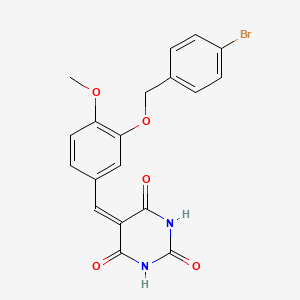 5-{3-[(4-bromobenzyl)oxy]-4-methoxybenzylidene}-2,4,6(1H,3H,5H)-pyrimidinetrione