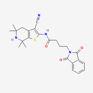 N~1~-(3-CYANO-5,5,7,7-TETRAMETHYL-4,5,6,7-TETRAHYDROTHIENO[2,3-C]PYRIDIN-2-YL)-4-(1,3-DIOXO-1,3-DIHYDRO-2H-ISOINDOL-2-YL)BUTANAMIDE