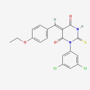 (5Z)-1-(3,5-dichlorophenyl)-5-[(4-ethoxyphenyl)methylidene]-2-sulfanylidene-1,3-diazinane-4,6-dione