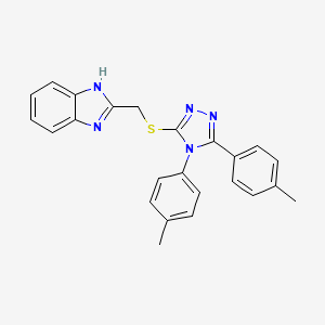 2-({[4,5-bis(4-methylphenyl)-4H-1,2,4-triazol-3-yl]sulfanyl}methyl)-1H-benzimidazole