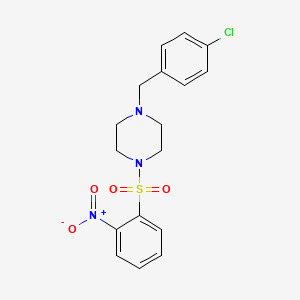 1-(4-chlorobenzyl)-4-[(2-nitrophenyl)sulfonyl]piperazine