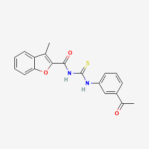 N-[(3-acetylphenyl)carbamothioyl]-3-methyl-1-benzofuran-2-carboxamide