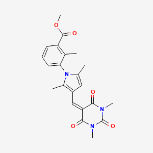 methyl 3-{3-[(1,3-dimethyl-2,4,6-trioxotetrahydro-5(2H)-pyrimidinylidene)methyl]-2,5-dimethyl-1H-pyrrol-1-yl}-2-methylbenzoate