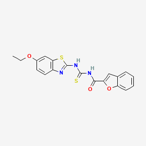 N-{[(6-ethoxy-1,3-benzothiazol-2-yl)amino]carbonothioyl}-1-benzofuran-2-carboxamide