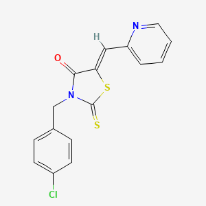 (5Z)-3-(4-chlorobenzyl)-5-(pyridin-2-ylmethylidene)-2-thioxo-1,3-thiazolidin-4-one