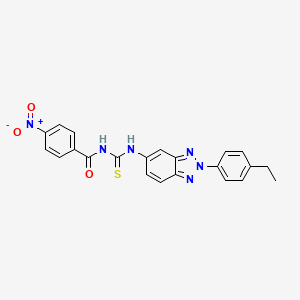 N-[[2-(4-ethylphenyl)benzotriazol-5-yl]carbamothioyl]-4-nitrobenzamide