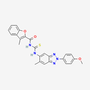 N-{[2-(4-methoxyphenyl)-6-methyl-2H-benzotriazol-5-yl]carbamothioyl}-3-methyl-1-benzofuran-2-carboxamide