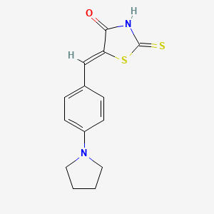 (5Z)-5-[4-(pyrrolidin-1-yl)benzylidene]-2-thioxo-1,3-thiazolidin-4-one