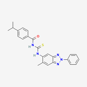 N-[(6-methyl-2-phenyl-2H-benzotriazol-5-yl)carbamothioyl]-4-(propan-2-yl)benzamide