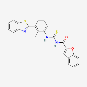 N-{[3-(1,3-benzothiazol-2-yl)-2-methylphenyl]carbamothioyl}-1-benzofuran-2-carboxamide