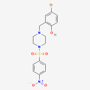 4-BROMO-2-({4-[(4-NITROPHENYL)SULFONYL]PIPERAZINO}METHYL)PHENOL