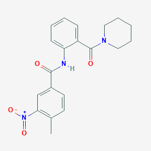 4-methyl-3-nitro-N-[2-(piperidine-1-carbonyl)phenyl]benzamide