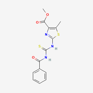 Methyl 2-(benzoylcarbamothioylamino)-5-methyl-1,3-thiazole-4-carboxylate