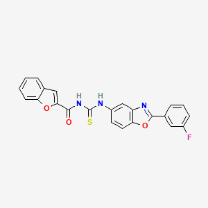 1-(1-BENZOFURAN-2-CARBONYL)-3-[2-(3-FLUOROPHENYL)-1,3-BENZOXAZOL-5-YL]THIOUREA