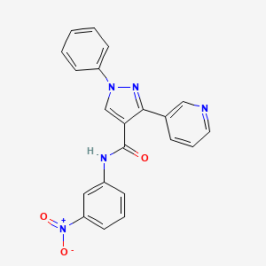 N-(3-nitrophenyl)-1-phenyl-3-pyridin-3-ylpyrazole-4-carboxamide