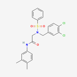 N~2~-(3,4-dichlorobenzyl)-N-(3,4-dimethylphenyl)-N~2~-(phenylsulfonyl)glycinamide