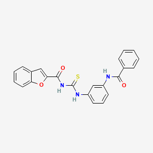 N-({3-[(phenylcarbonyl)amino]phenyl}carbamothioyl)-1-benzofuran-2-carboxamide