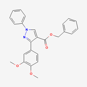 benzyl 3-(3,4-dimethoxyphenyl)-1-phenyl-1H-pyrazole-4-carboxylate