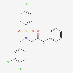 2-[(4-chlorophenyl)sulfonyl-[(3,4-dichlorophenyl)methyl]amino]-N-phenylacetamide