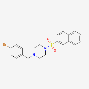 molecular formula C21H21BrN2O2S B3682255 1-(4-bromobenzyl)-4-(2-naphthylsulfonyl)piperazine 