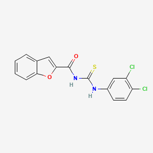 molecular formula C16H10Cl2N2O2S B3682260 N-[(3,4-dichlorophenyl)carbamothioyl]-1-benzofuran-2-carboxamide 