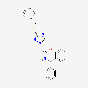 N-benzhydryl-2-(3-benzylsulfanyl-1,2,4-triazol-1-yl)acetamide