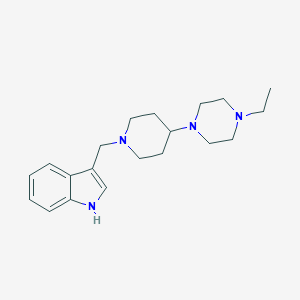 molecular formula C20H30N4 B368232 3-{[4-(4-ethylpiperazin-1-yl)piperidin-1-yl]methyl}-1H-indole CAS No. 675151-80-1